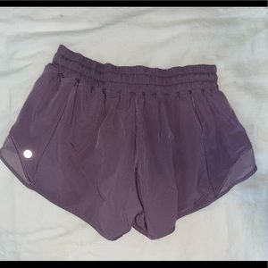 Purple lululemon shorts